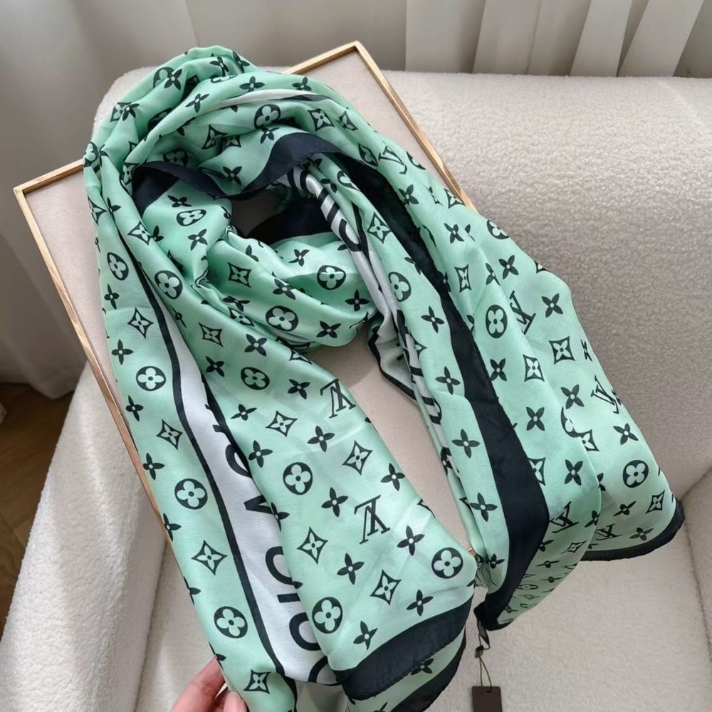 Miss Tori Light Green Monogram Scarf - Picture 1 of 1